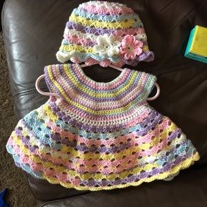 Baby dress and hat set